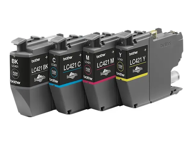 Brother LC421 Value Pack - 4-pack svart, cyan, magenta, gul origin...