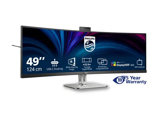 Philips 49B2U5900CH - 5000 Series LED-skjerm kurvet USB 49" (48.8"...