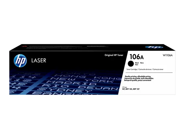 HP 106A - Svart - original - tonerpatron (W1106A) - for Laser 107,...