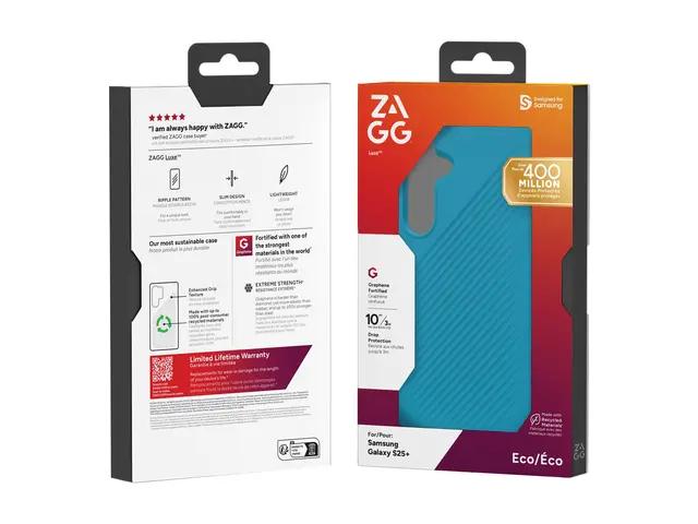 ZAGG Luxe - Baksidedeksel for mobiltelefon elveblå Samsung Galaxy ...