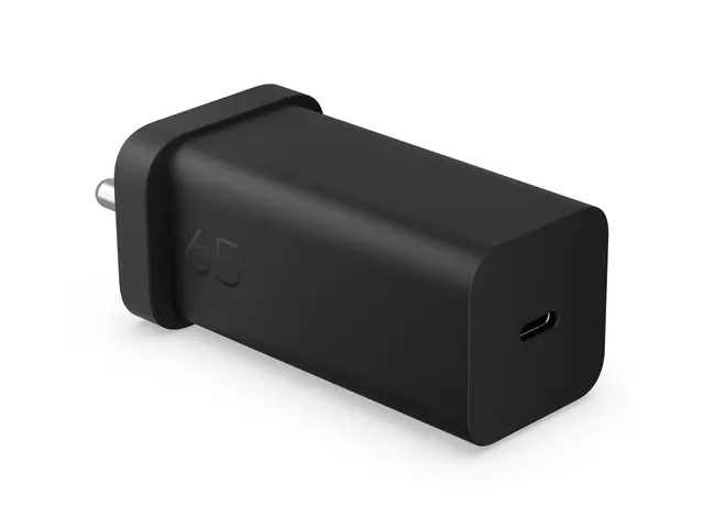 HP GaN Wall Charger - USB-C-strømadapter AC 115/230 V 65 watt svart