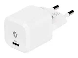 Shelly SCHG30XEUX - Strømadapter - GaN - AC 100-240 V 30 watt - utgangskontakter: 1 - Europa - hvit