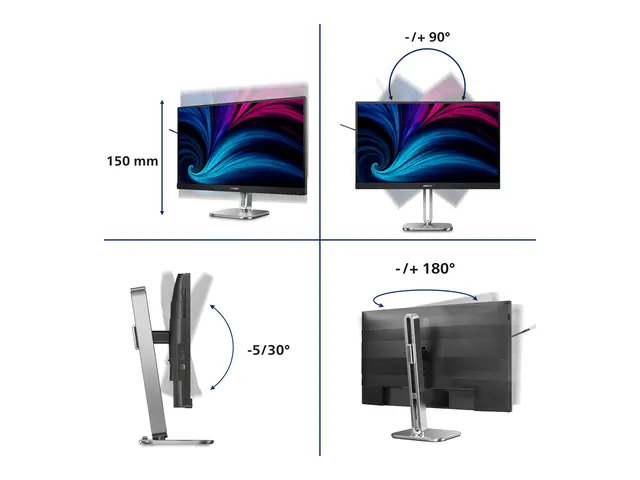 Philips 27B2N4500 - 4000 Series LED-skjerm 27" 2560 x 1440 QHD @ 1...