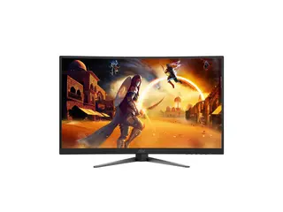 AOC Gaming CQ27G4Z2 - LED-skjerm - gaming kurvet - 27" - 2560 x 1440 QHD @ 260 Hz - Fast VA - 350 cd/m² - 3000:1 - DisplayHDR 400 - 0.3 ms - 2xHDMI, DisplayPort - svart, rød