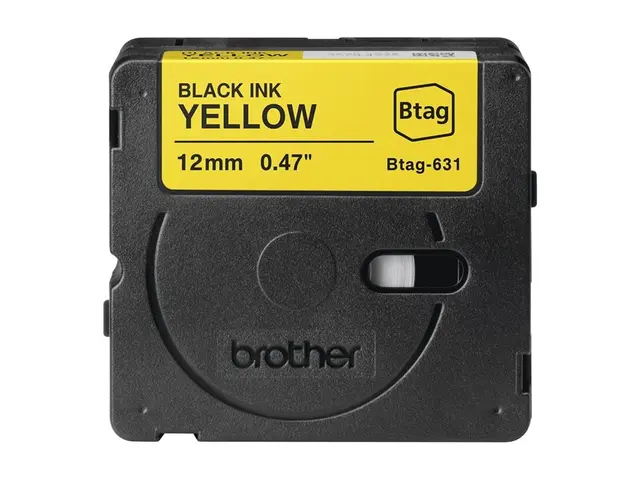 Brother BTAG-631 - Svart på gult Rull (1,2 cm x 4 m) 1 kassett(er)...