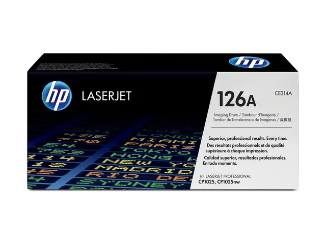 HP 126A - Svart, farge (cyan, magenta, gul) original trommelsett f...