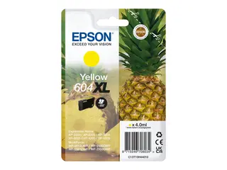 Epson 604XL Singlepack - 4 ml - XL - gul original - blære med RF/lyd-alarm - blekkpatron - for Expression Home XP-2200, 2205, 3200, 3205, 4200, 4205; WorkForce WF-2910, 2930, 2935, 2950