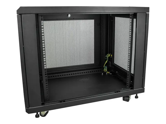 StarTech.com 12U Server Rack Cabinet, 4-Post Adjustable Depth (2" ...