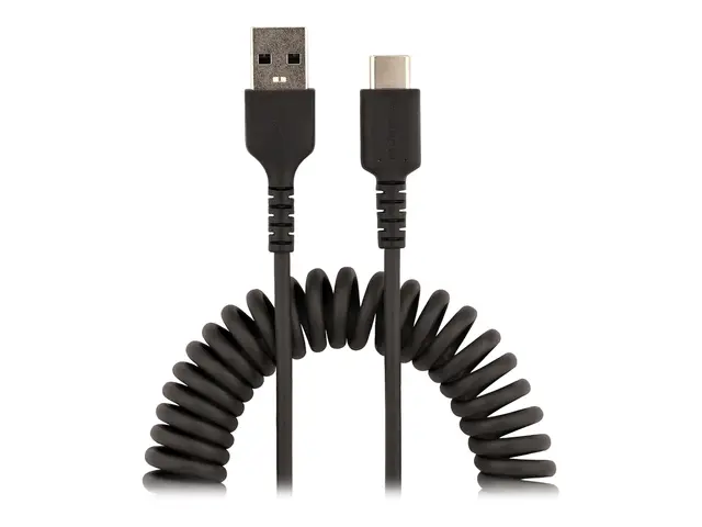 StarTech.com 3ft (1m) USB A to C Charging Cable, Coiled Heavy Duty...