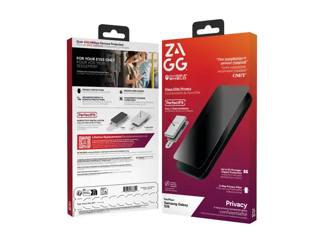 ZAGG InvisibleShield Glass Elite Privacy - Skjermbeskyttelse for m...