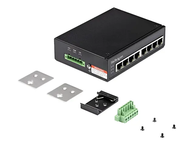 StarTech.com Industrial 8 Port Gigabit PoE Switch, 30W, Power Over...