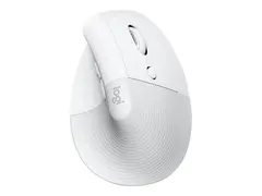 Logitech Lift for Mac - Vertikal mus - ergonomisk optisk - 6 knapper - tr&#229;dl&#248;s - Bluetooth - Logitech Logi Bolt USB-mottaker - elfenbenshvit - for Apple MacBook