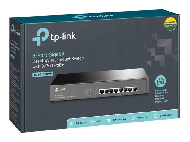 TP-Link TL-SG1008MP - Switch - ikke-styrt - 8 x 10/100/1000 (PoE+)...