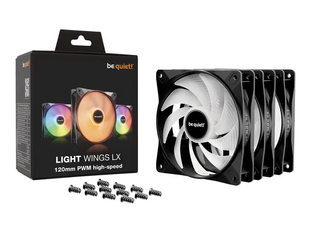 be quiet! Light Wings LX - Kabinettvifte PWM-høyhastighet 120 mm s...