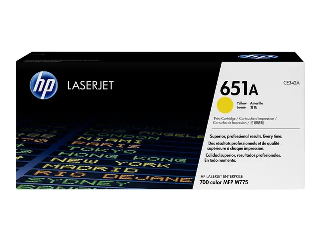 HP 651A - Gul original LaserJet tonerpatron (CE342A) for Color Ent...