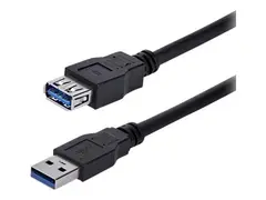 StarTech.com 1m Black SuperSpeed USB 3.0 Extension Cable A to A Male to Female USB 3 Extension Cable Cord 1 m (USB3SEXT1MBK) - USB-forlengelseskabel - USB-type A til USB-type A - 1 m