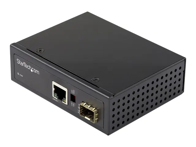 StarTech.com Industrial Fiber to Ethernet Media Converter, 1Gbps S...