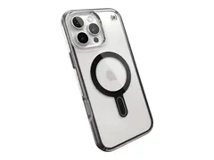 Speck Presidio Perfect-Clear - Baksidedeksel for mobiltelefon MagSafe-samsvar - hard polykarbonat, bl&#248;t termoplastpolyuretan (TPU) - klar/oppfryst svart - for Apple iPhone 16 Pro Max