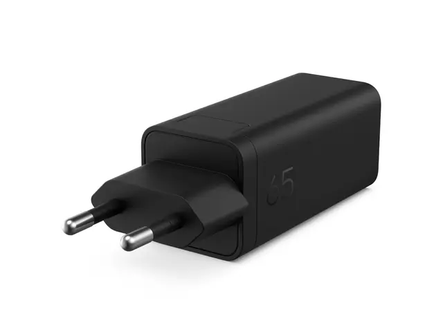 HP GaN Wall Charger - USB-C-strømadapter AC 115/230 V 65 watt svart