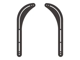 Neomounts NS-SB100 - Monteringssett (2 monteringsbraketter) for soundbar - svart
