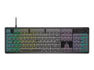 CORSAIR K55 CORE RGB - Tastatur - full size bakgrunnsbelyst - USB - tastsvitsj: gummidome - grå