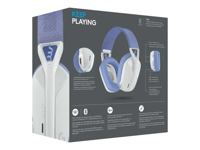 Logitech Lightspeed G435 - Hodesett - full størrelse - Bluetooth /...