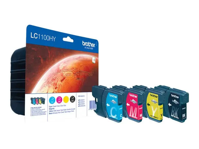 Brother LC1100HY - 4-pack - Høy ytelse - svart, gul, cyan, magenta...