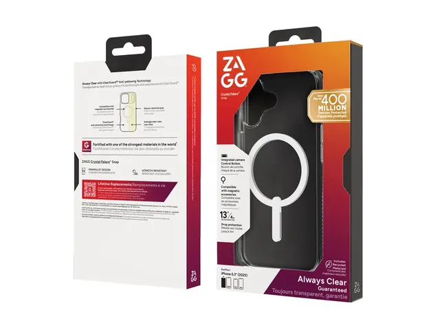 Zagg Crystal Palace Snap - Baksidedeksel for mobiltelefon med knap...