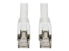 Eaton Tripp Lite Series Cat8 25G/40G Certified Snagless Shielded S/FTP Ethernet Cable (RJ45 M/M), PoE, White, 25 ft. (7.62 m) Koblingskabel - RJ-45 (hann) til RJ-45 (hann) - 7.62 m - S/FTP - CAT 8 - uten hindringer, solid - hvit