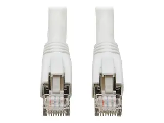 Eaton Tripp Lite Series Cat8 25G/40G Certified Snagless Shielded S/FTP Ethernet Cable (RJ45 M/M), PoE, White, 25 ft. (7.62 m) Koblingskabel - RJ-45 (hann) til RJ-45 (hann) - 7.62 m - S/FTP - CAT 8 - uten hindringer, solid - hvit