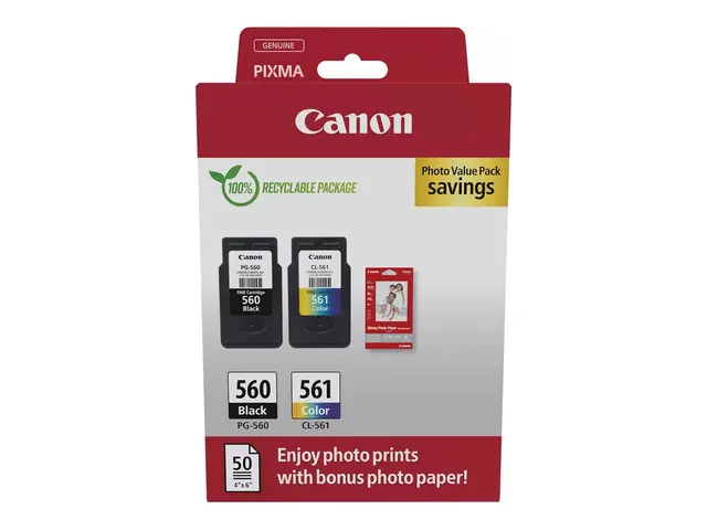 Canon PG-560/CL-561 Photo Value Pack - Blank 2-pack svart, farge (...
