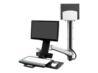 Ergotron StyleView monteringssett - Konstant kraftteknologi for LCD-skjerm / tastatur / mus / strekkodeskanner / CPU - sitt-stå kombinasjonssystem - polert aluminium