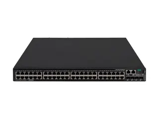 HPE FlexNetwork 5520 48G PoE+ 4SFP+ HI 1-slot Switch Switch - L3 - Styrt - 48 x 10/100/1000 (PoE+) + 4 x 1 Gigabit / 10 Gigabit SFP+ - luftflyt fra side til bakside - rackmonterbar - PoE+ (1440 W) - CTO