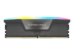 CORSAIR Vengeance RGB - DDR5 - sett 96 GB: 2 x 48 GB - DIMM 288-pin - 6000 MT/s / PC5-48000 - CL36 - 1.40 V - ikke-bufret - grå