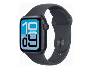 Apple Watch SE 3 (GPS) - 40 mm midnattsaluminium - smartklokke med sportsb&#229;nd - fluorelastomer - midnatt - b&#229;ndbredde: S/M - 64 GB - Wi-Fi 4, Bluetooth - 26.3 g