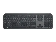 Logitech MX Keys - Tastatur - bakbelysning trådløs - Bluetooth, 2.4 GHz - QWERTY - US International - grafitt