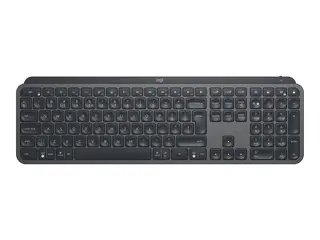 Logitech MX Keys - Tastatur - bakbelysning trådløs - Bluetooth, 2.4 GHz - QWERTY - US International - grafitt