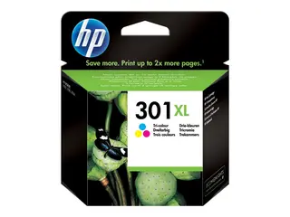 HP 301XL - Høy ytelse - farge (cyan, magenta, gul) original - blekkpatron