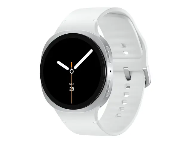 Samsung Galaxy Watch8 - 44 mm sølvfarget smartklokke med sportsbån...