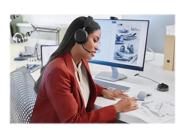 Jabra Evolve2 75 - Hodesett on-ear Bluetooth trådløs aktiv støydem...