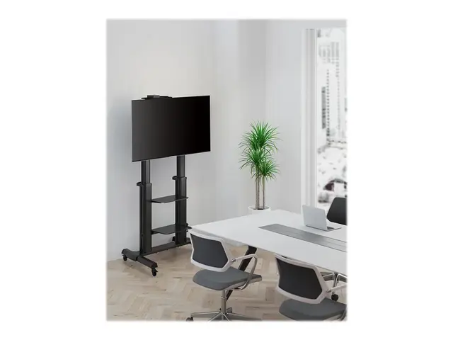 Neomounts AWL28-220BL1 - Hylle for medieboks svart på flatpanel