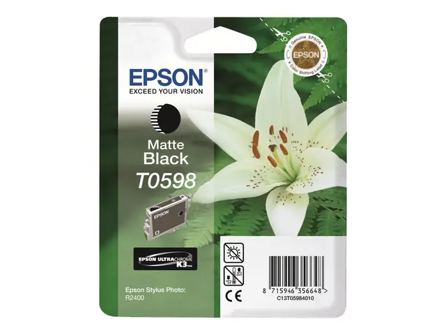 Epson T0598 - 13 ml matt svart original blister blekkpatron for St...