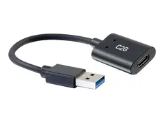 C2G USB C to USB Adapter - SuperSpeed USB Adapter 5Gbps - F/M - USB-adapter - 24 pin USB-C (hunn) reversibel til USB-type A (hann) - USB 3.0 - 15.2 cm - formst&#248;pt - svart