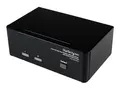 StarTech.com 2 Port KVM Switch DVI and VGA w/ Audio and USB 2.0 Hub - Dual Monitor / Display / Screen KVM Switch - DVI VGA (SV231DDVDUA) - KVM / lyd / USB-svitsj - 2 porter