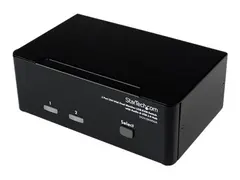 StarTech.com 2 Port KVM Switch - DVI and VGA w/ Audio and USB 2.0 Hub Dual Monitor / Display / Screen KVM Switch - DVI VGA (SV231DDVDUA) - KVM / lyd / USB-svitsj - 2 porter