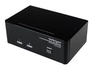 Startech 2 Port KVM Switch - DVI and VGA w/ Audio and USB 2.0 Hub Dual Monitor / Display / Screen KVM Switch - DVI VGA (SV231DDVDUA) - KVM / lyd / USB-svitsj - 2 porter