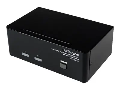 StarTech.com 2 Port KVM Switch - DVI and VGA w/ Audio and USB 2.0 ...