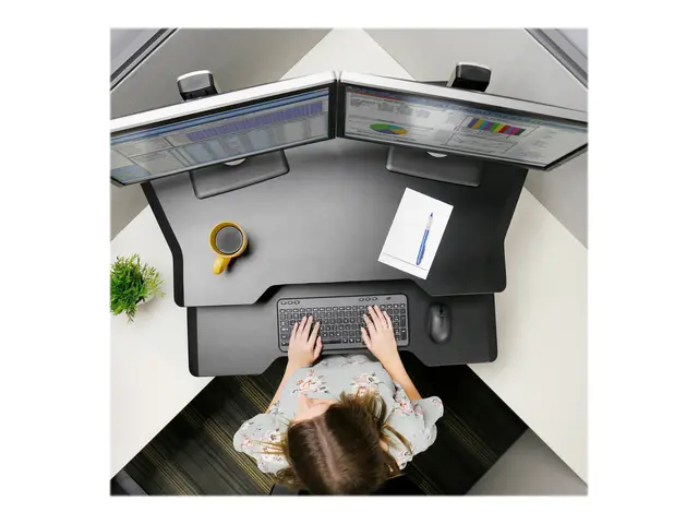 Ergotron WorkFit Corner - Stående skrivebordomformer - svart - sva...
