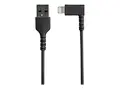 STARTECH.COM 1m / 3.3ft Angled Lightning to USB Cable - Heavy Duty MFI