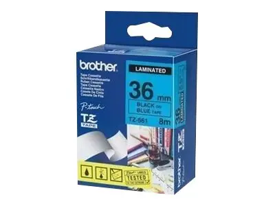Brother TZe-561 - Sort på blått Rull (3,6 cm x 8 m) 1 kassett(er) ...